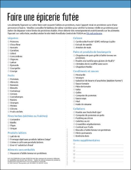 low protein grocery shopping list FR